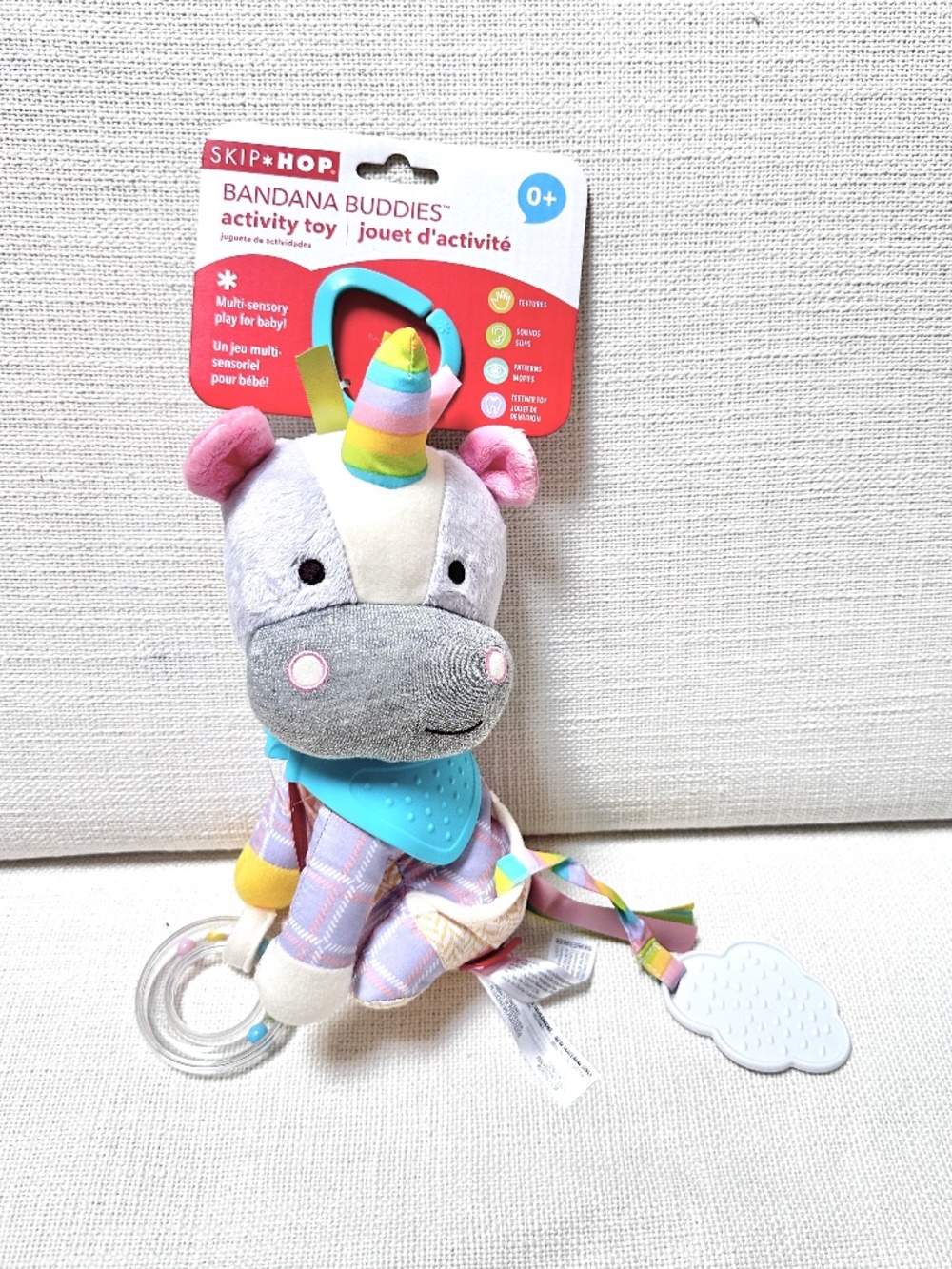 NWT Skip Hop 🦄 Unicorn Bandana Buddies Sensory Activity Baby Toy